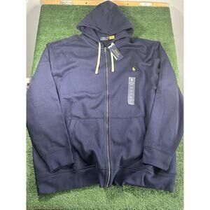 Ralph Lauren Pony Hoodie Men’s Big & Tall Full Zip Drawstring 3XLT